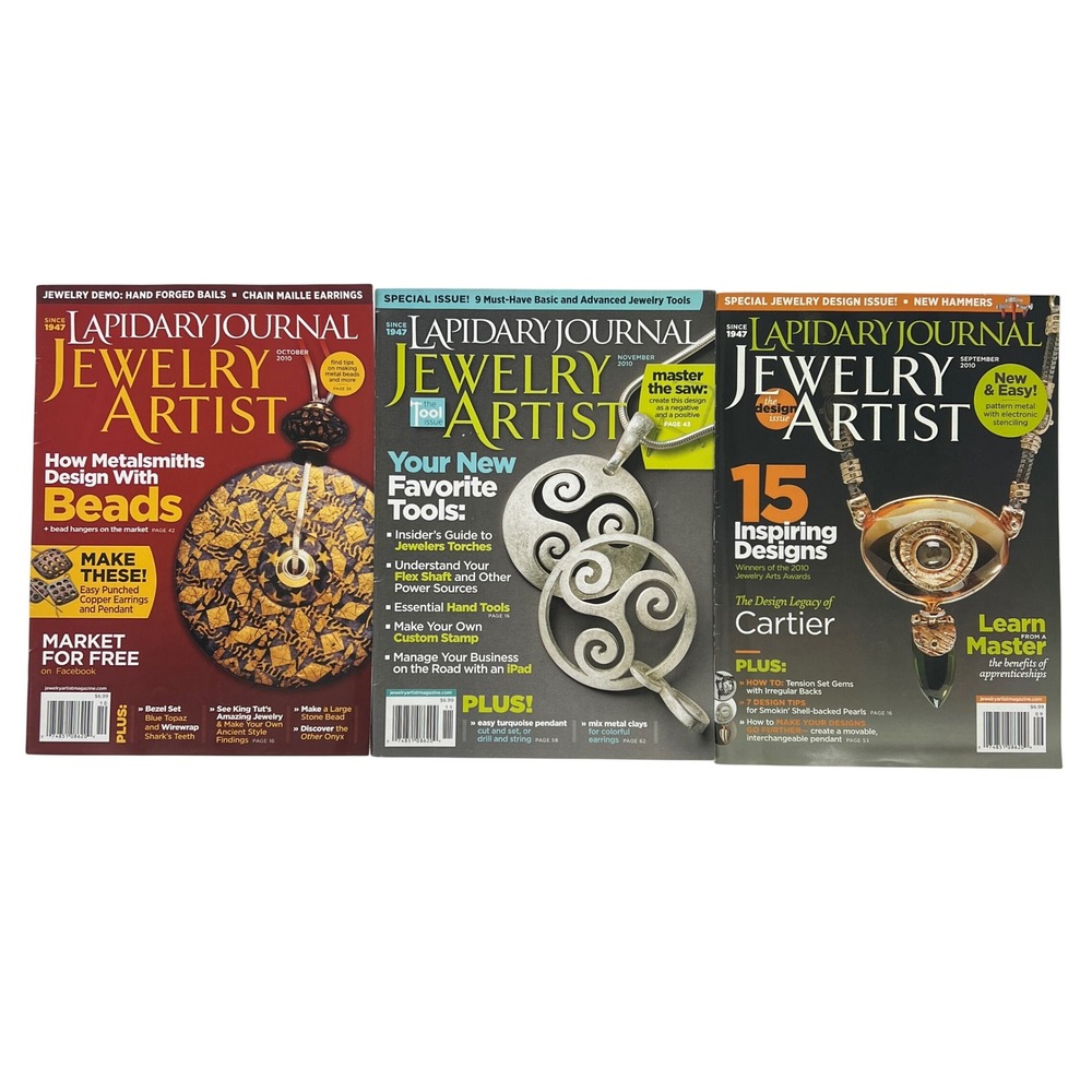 Lapidary Journal Jewelry Artist Magazine Lot 9 Issues 2010-2018 Jewelry Making - Picture 2 of 4